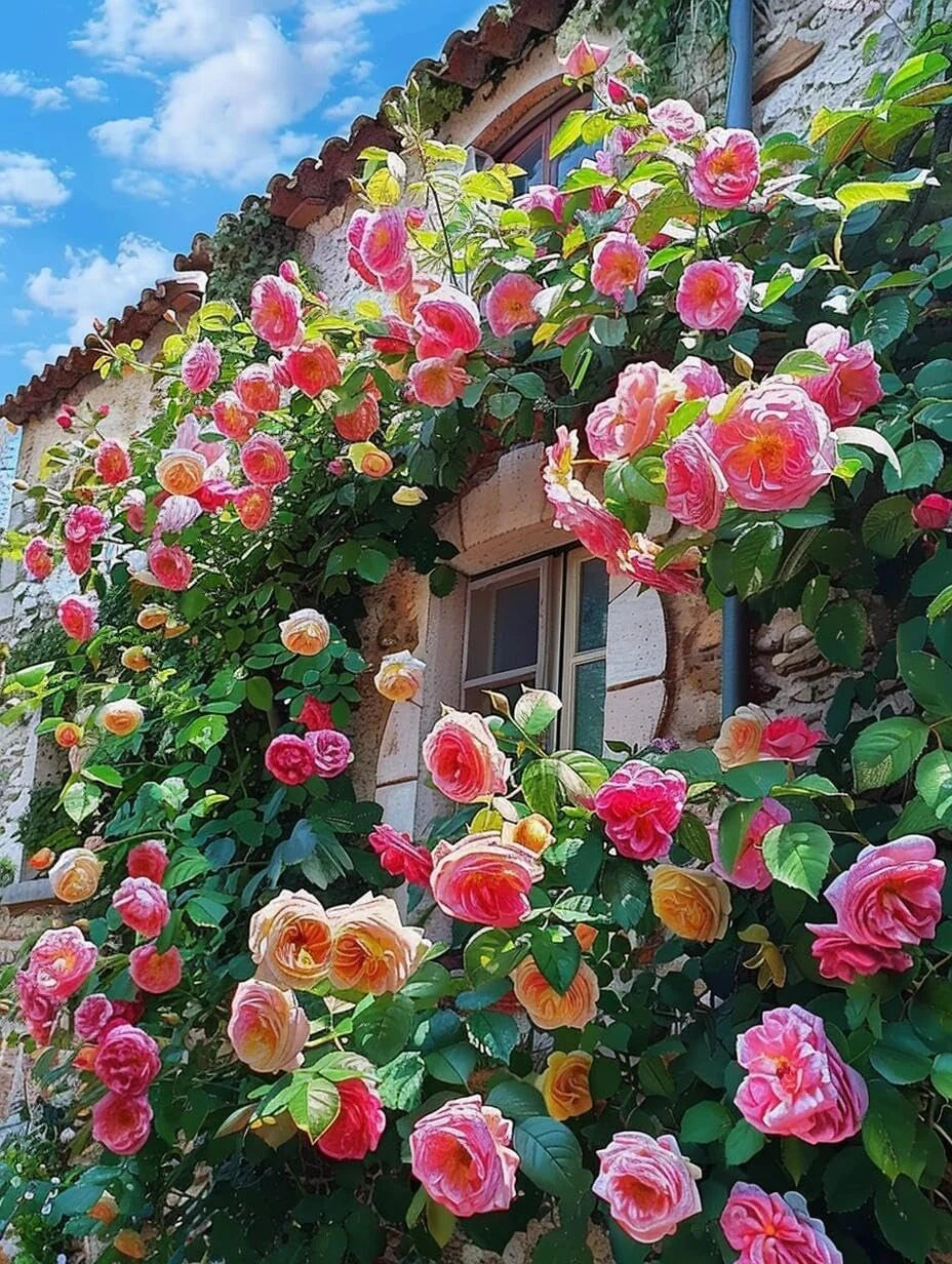 🌸 9-in-1 Imported Climbing Rose Seeds – Rare Colors for Breathtaking Floral Walls