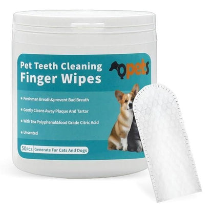 Pet Teeth Cleaning Wipes . One Wipe to a Brighter Bite.