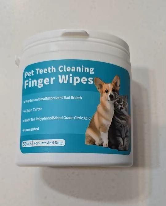 Pet Teeth Cleaning Wipes . One Wipe to a Brighter Bite.