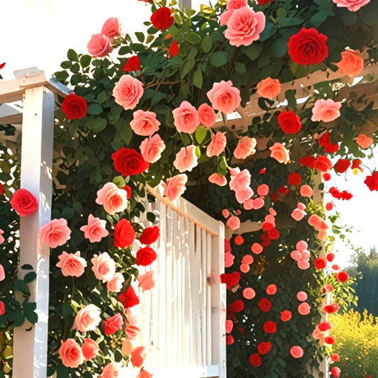 🌸 9-in-1 Imported Climbing Rose Seeds – Rare Colors for Breathtaking Floral Walls