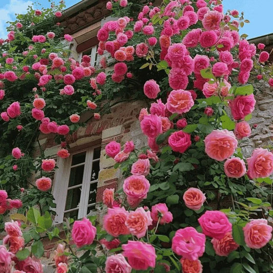🌸 9-in-1 Imported Climbing Rose Seeds – Rare Colors for Breathtaking Floral Walls